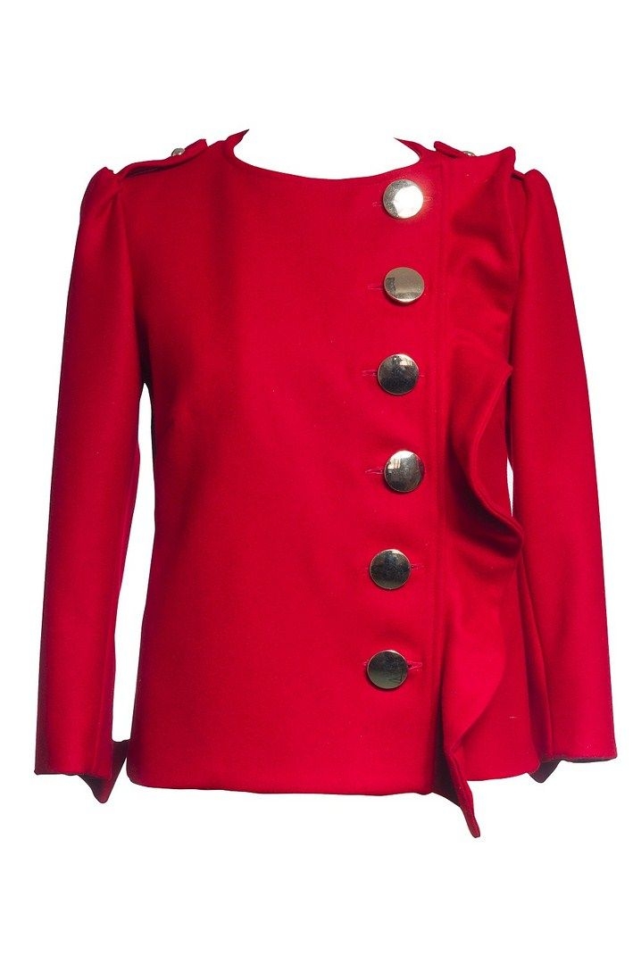 Chaqueta roja volante